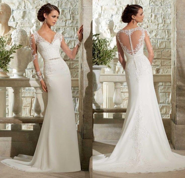 Custom New Lace Whiteivory Wedding Dress Bridal Gown Size 2 4 6 8 10 12 14 16 Bestphoto4u 7310